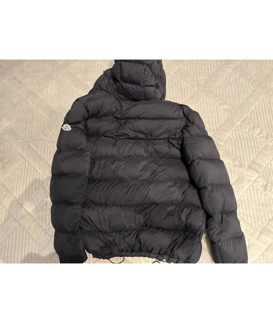 MONCLER Антрацитовый полиэстеровый пуховик, фото 2