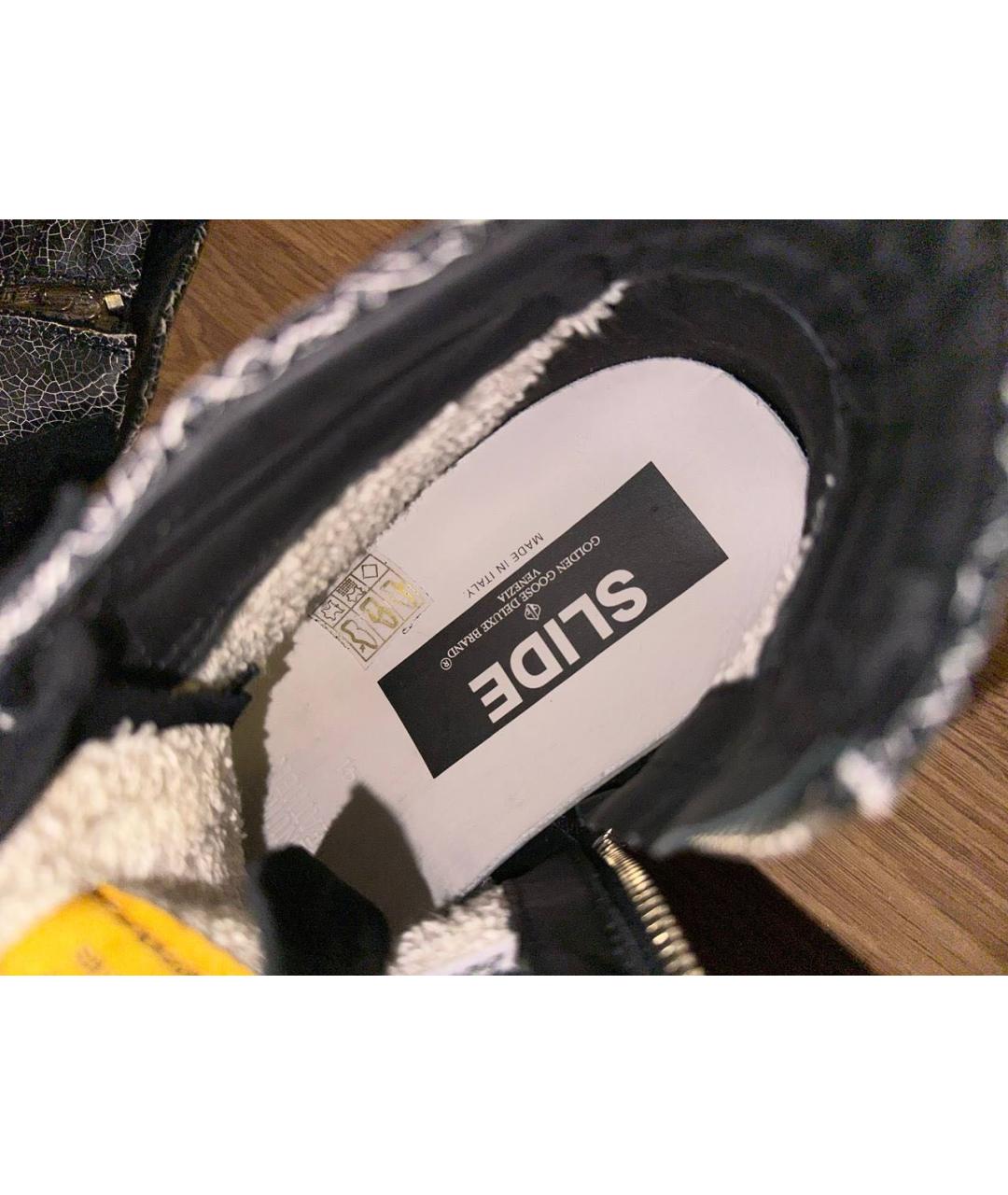 GOLDEN GOOSE DELUXE BRAND Серые кожаные высокие кроссовки / кеды, фото 3