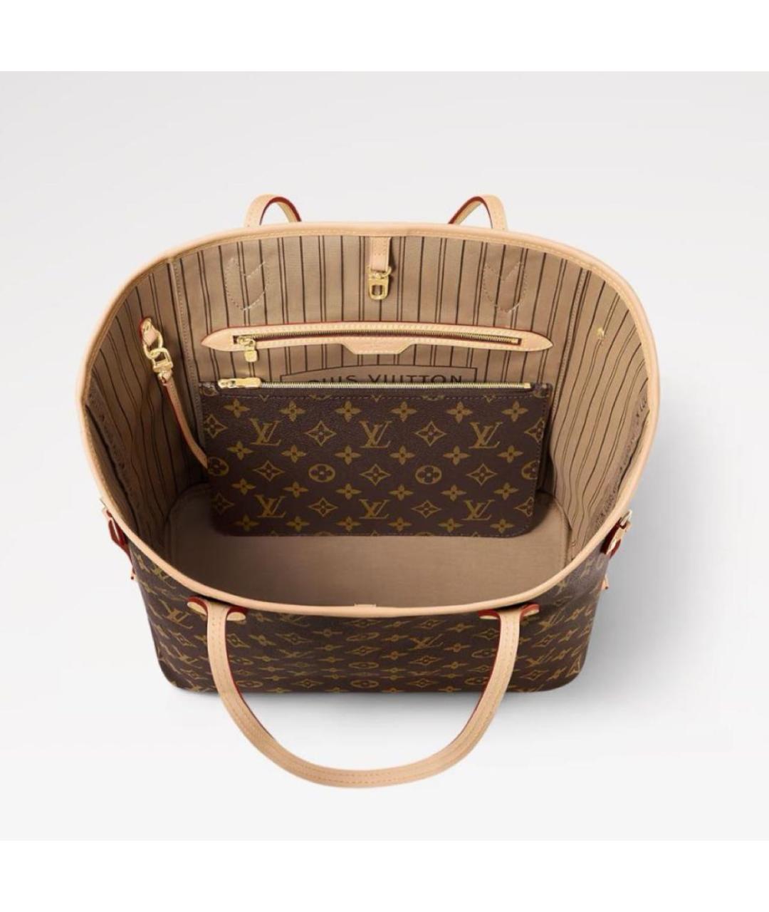 LOUIS VUITTON Коричневая сумка тоут, фото 3