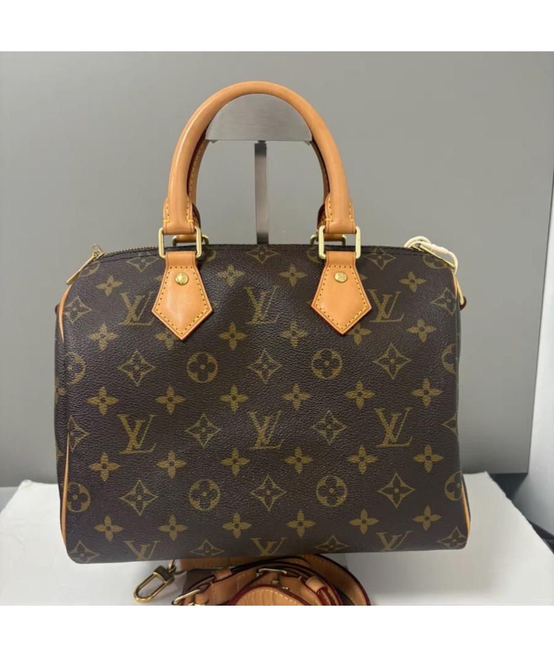 LOUIS VUITTON Коричневая кожаная сумка через плечо, фото 2