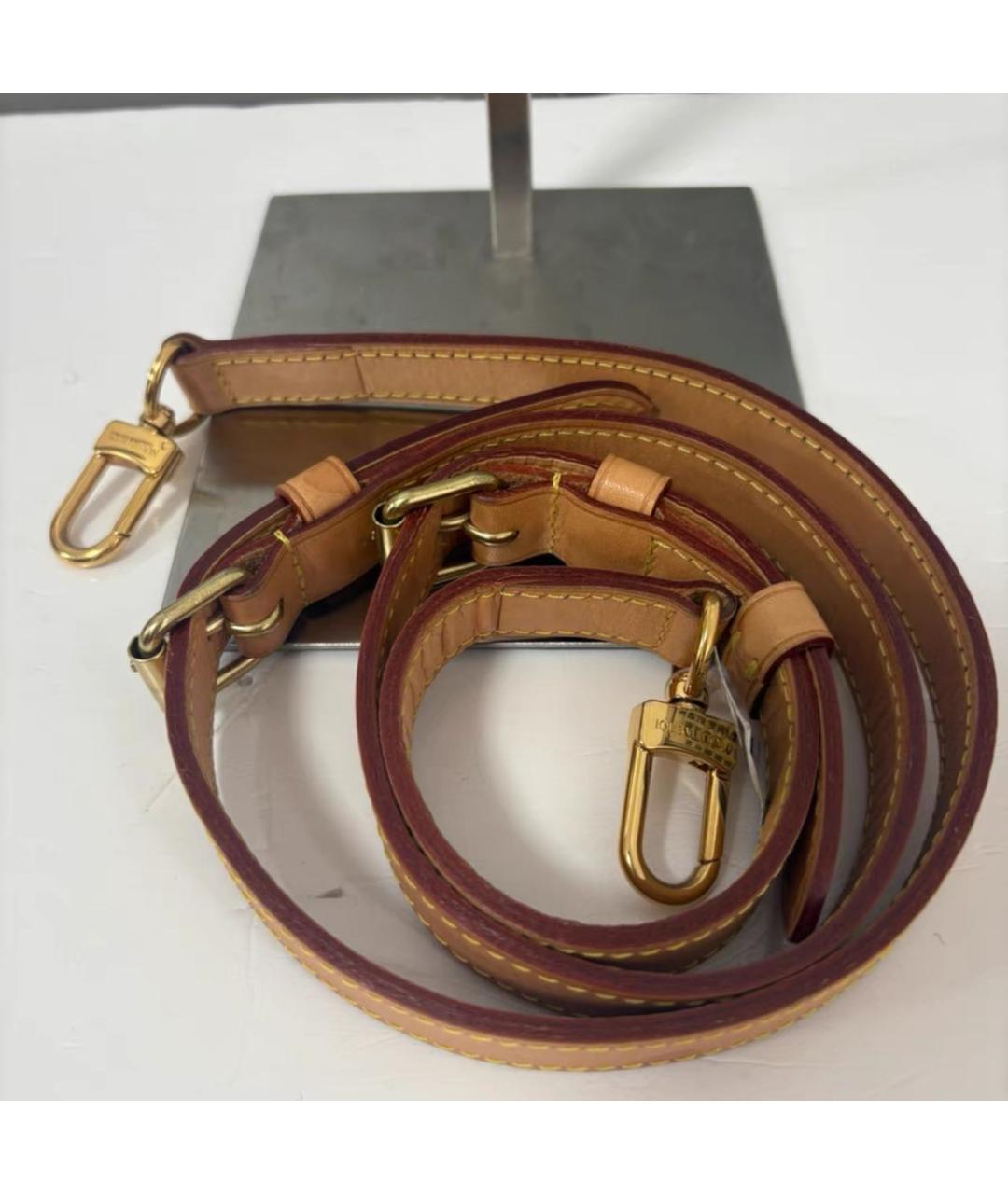 LOUIS VUITTON Коричневая кожаная сумка через плечо, фото 7