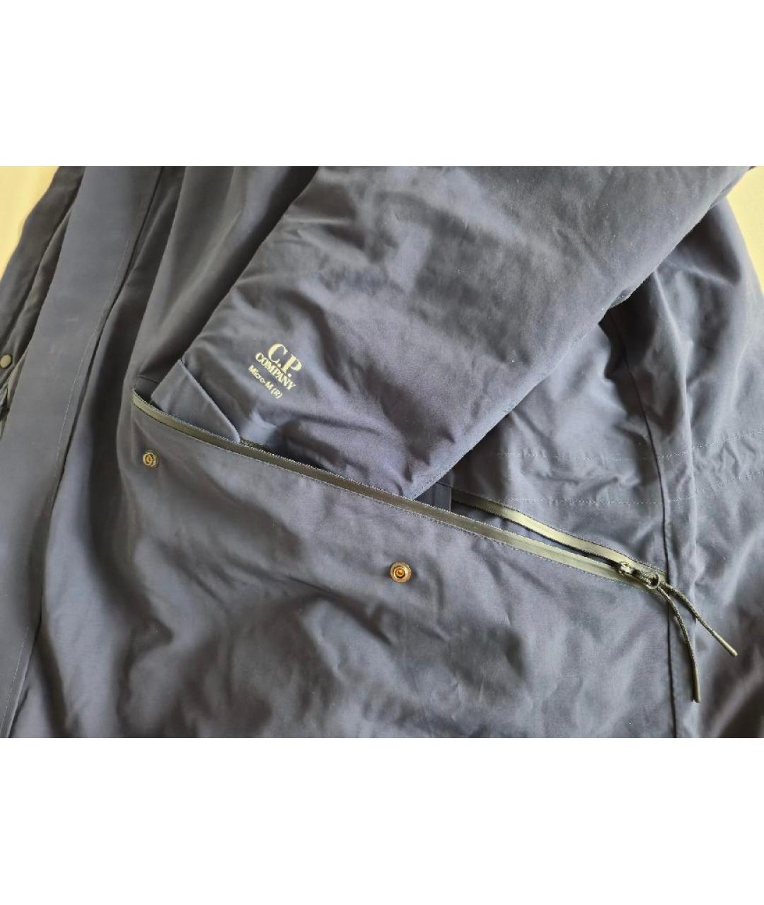 CP COMPANY Синий полиэстеровый пуховик, фото 4