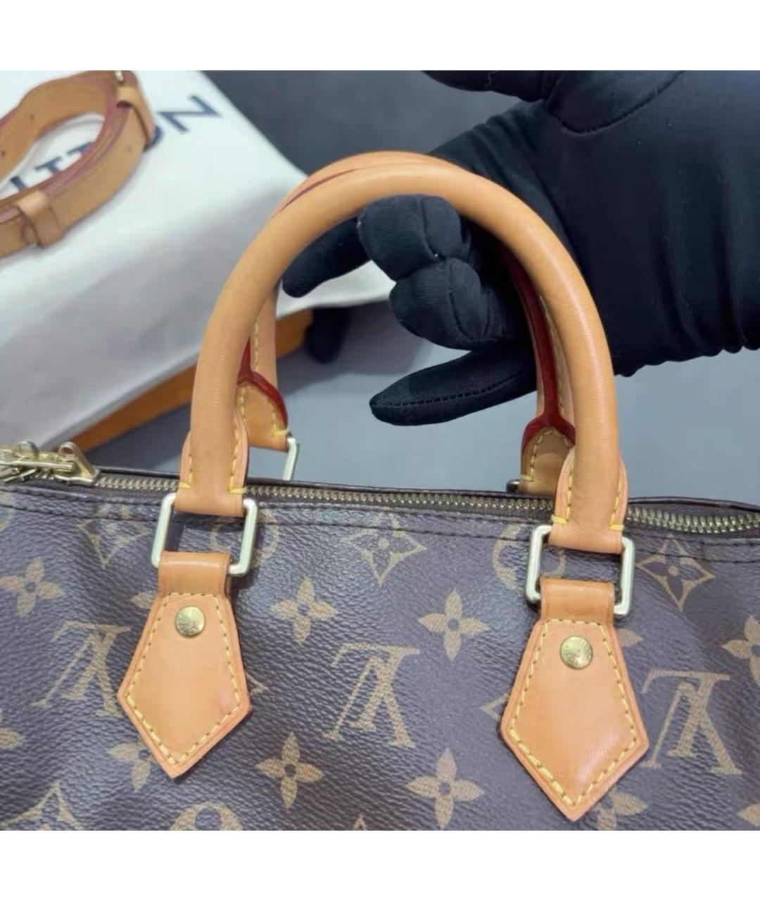 LOUIS VUITTON Коричневая сумка с короткими ручками, фото 4