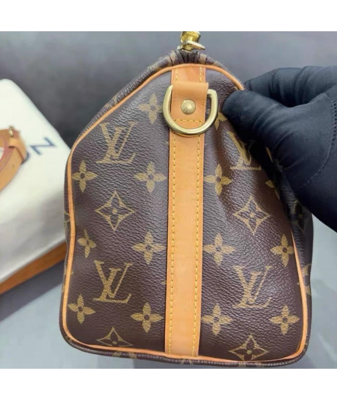 LOUIS VUITTON Коричневая сумка с короткими ручками, фото 7