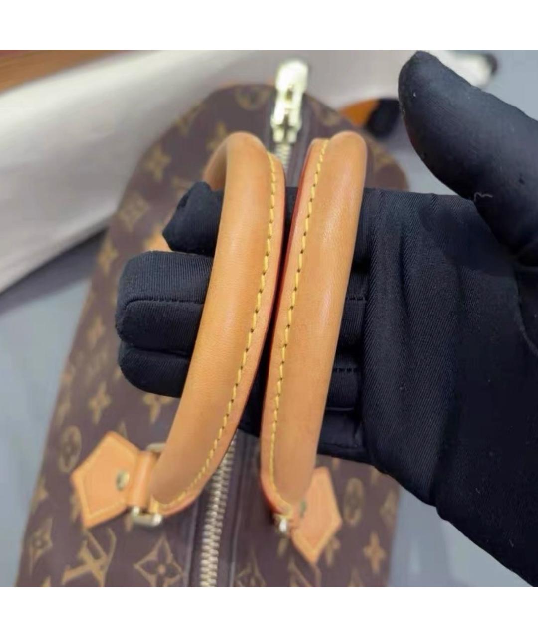 LOUIS VUITTON Коричневая сумка с короткими ручками, фото 5