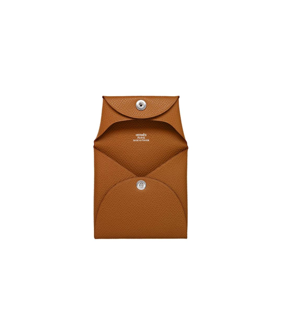 HERMES Коричневый кожаный кошелек, фото 3