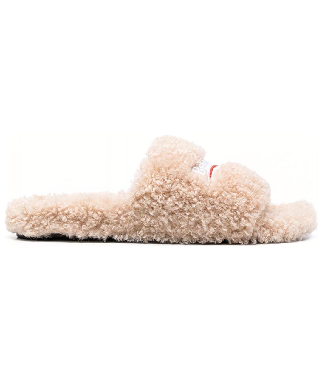 BALENCIAGA Бежевые шлепанцы, фото 1