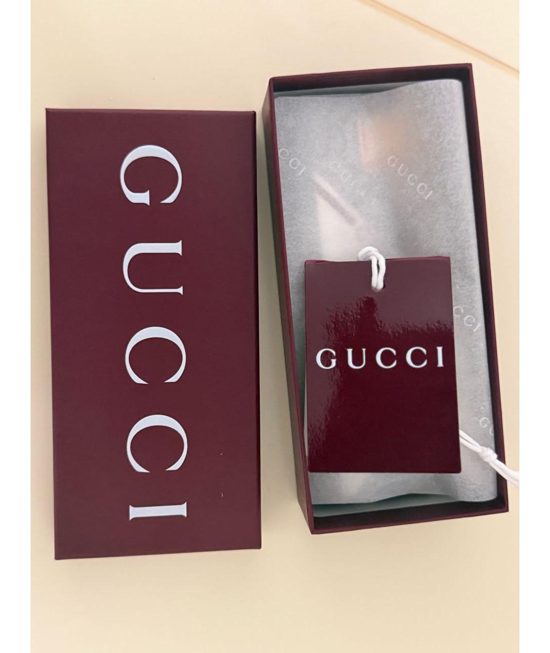 GUCCI Бежевый шелковый платок, фото 7