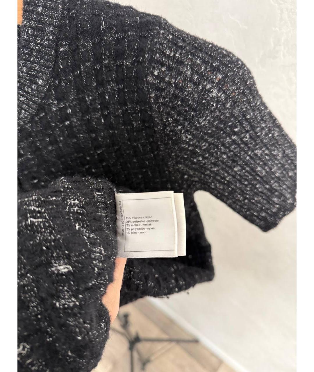 CHANEL Черное твидовое вечернее платье, фото 4