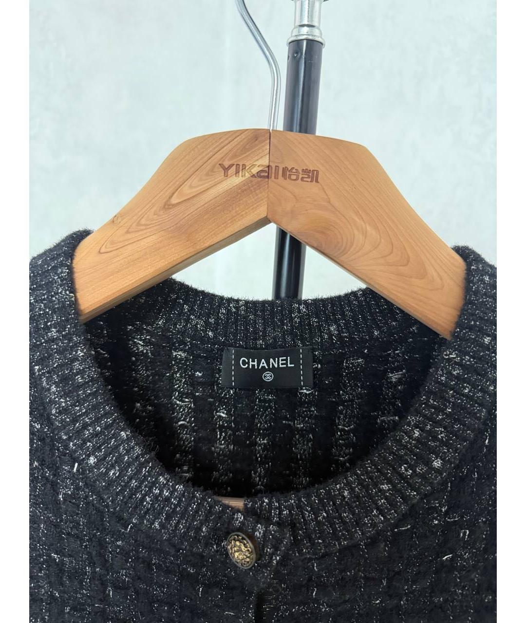 CHANEL Черное твидовое вечернее платье, фото 2