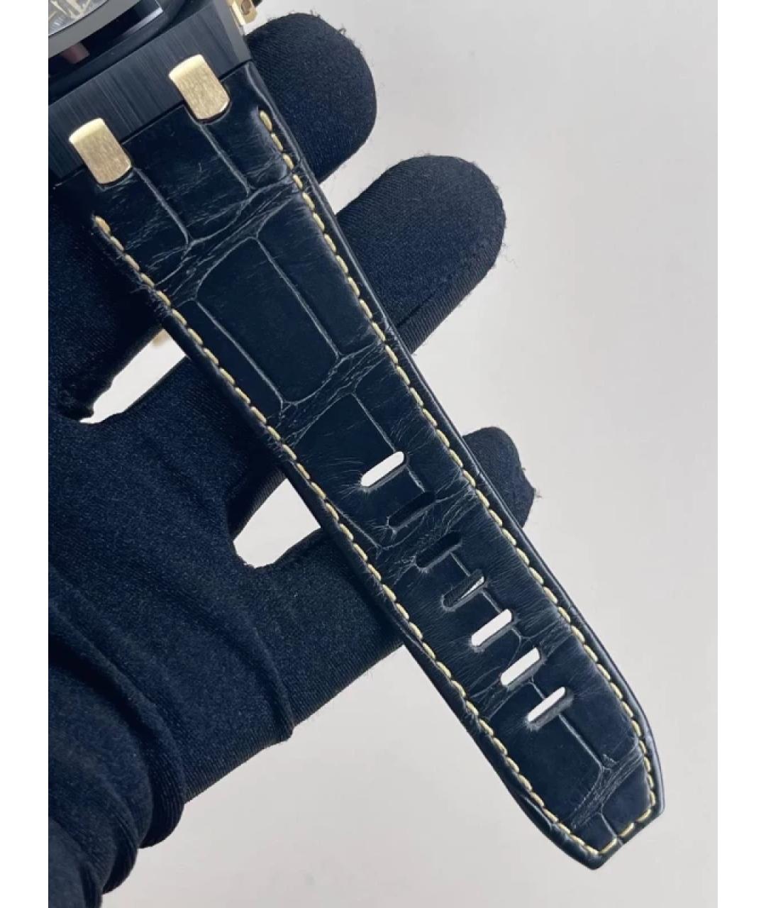 Audemars Piguet Черные часы из желтого золота, фото 4