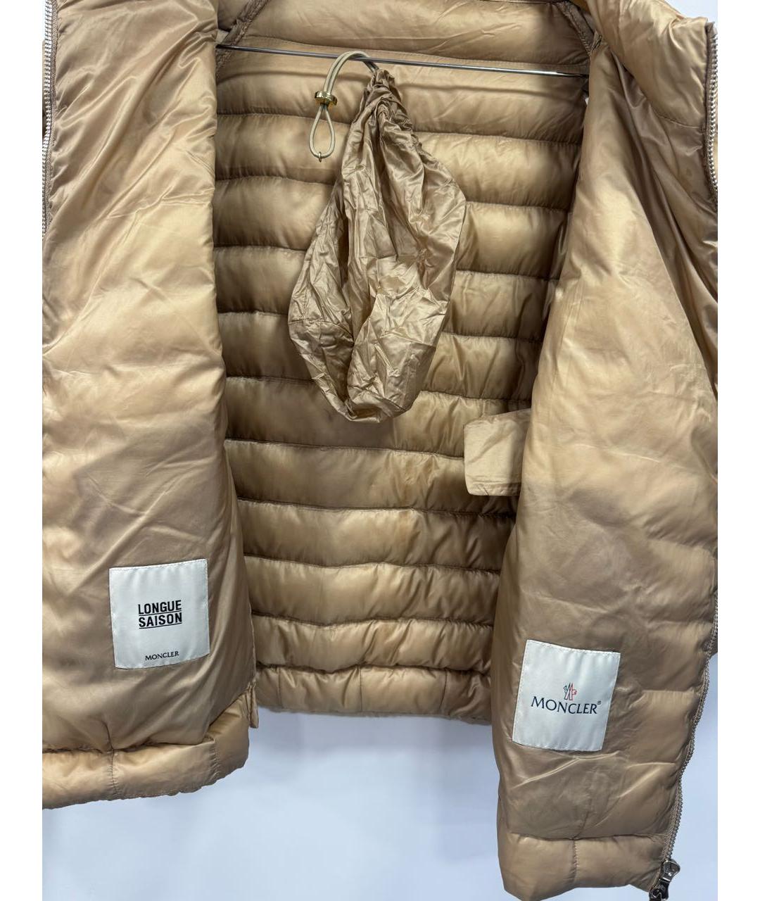 MONCLER Бежевый пуховик, фото 4