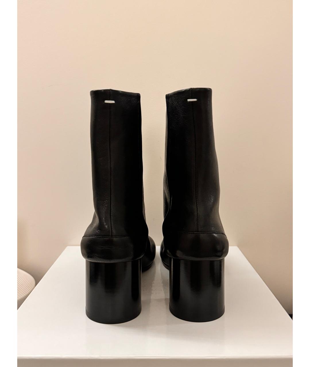 MAISON MARGIELA Черные кожаные ботильоны, фото 4