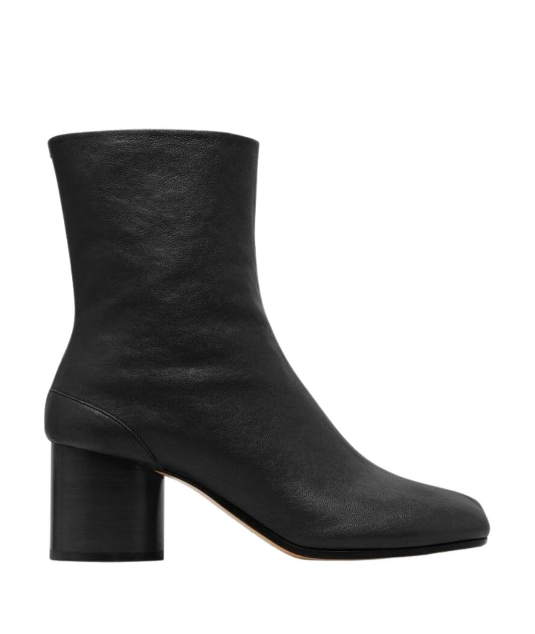 MAISON MARGIELA Черные кожаные ботильоны, фото 1