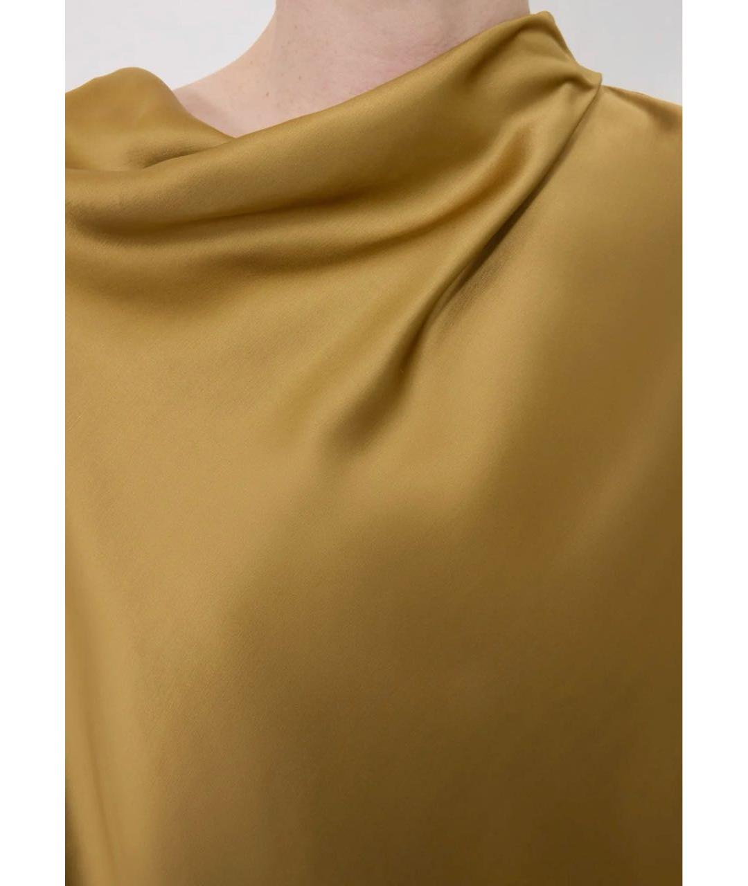 LOULOU DE SAISON Золотая вискозная блузы, фото 4