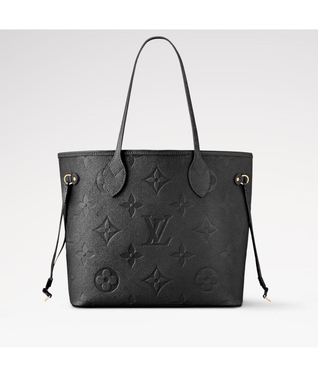 LOUIS VUITTON Черная кожаная сумка тоут, фото 5