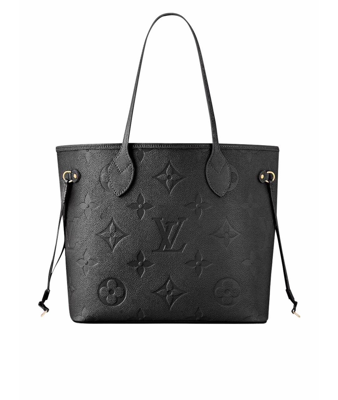 LOUIS VUITTON Черная кожаная сумка тоут, фото 1