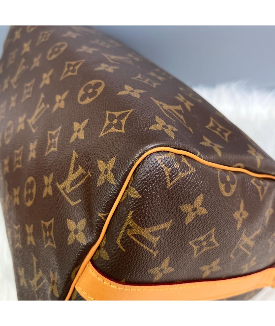 LOUIS VUITTON Коричневая кожаная сумка через плечо, фото 7