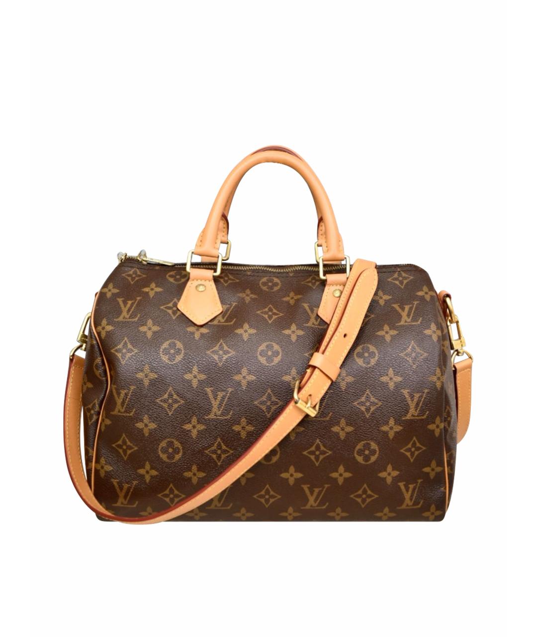 LOUIS VUITTON Коричневая кожаная сумка через плечо, фото 1