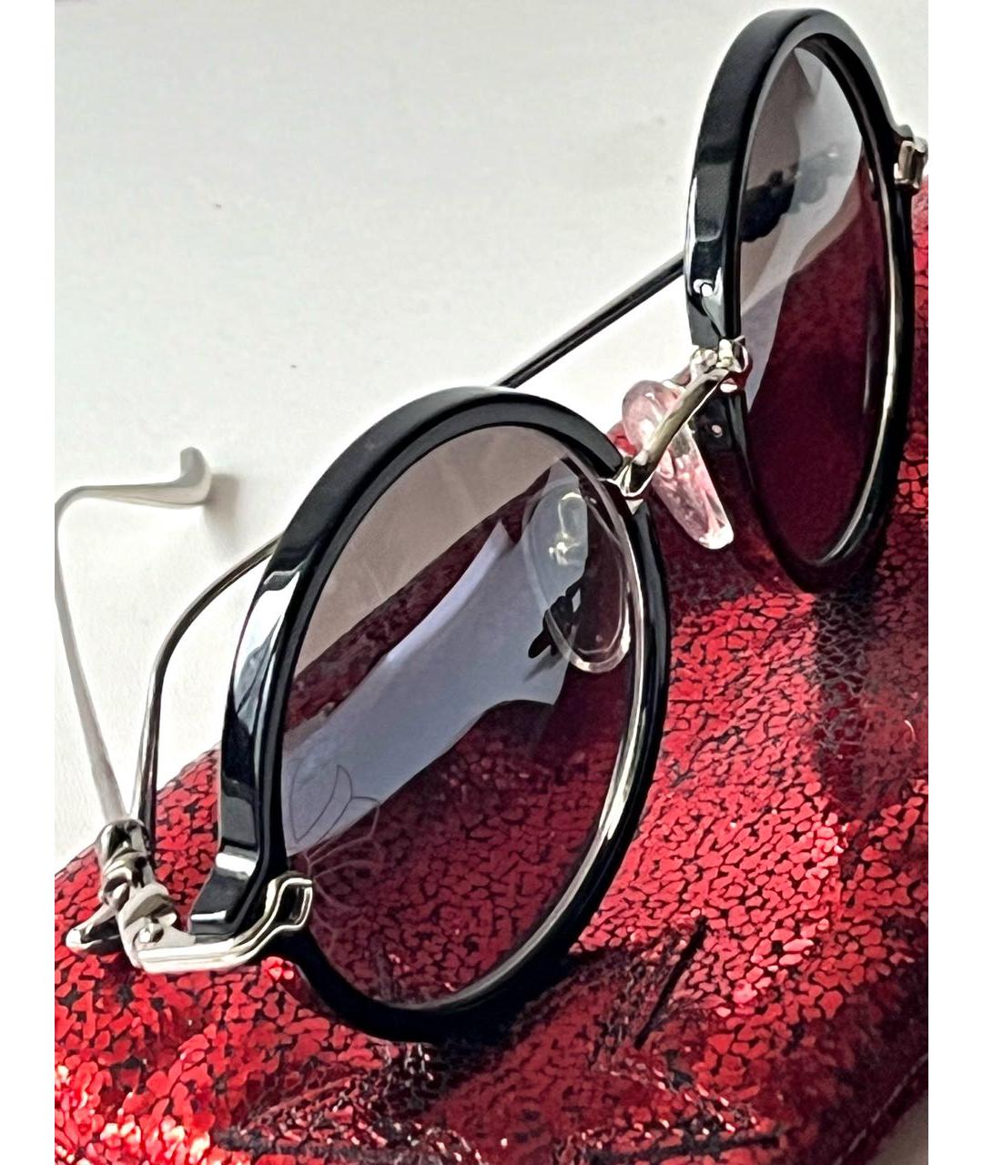 CHROME HEARTS Черные металлические солнцезащитные очки, фото 2