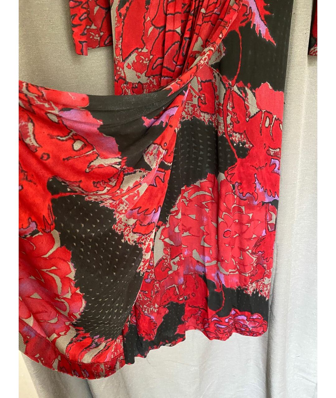 ETRO Красное вискозное повседневное платье, фото 3