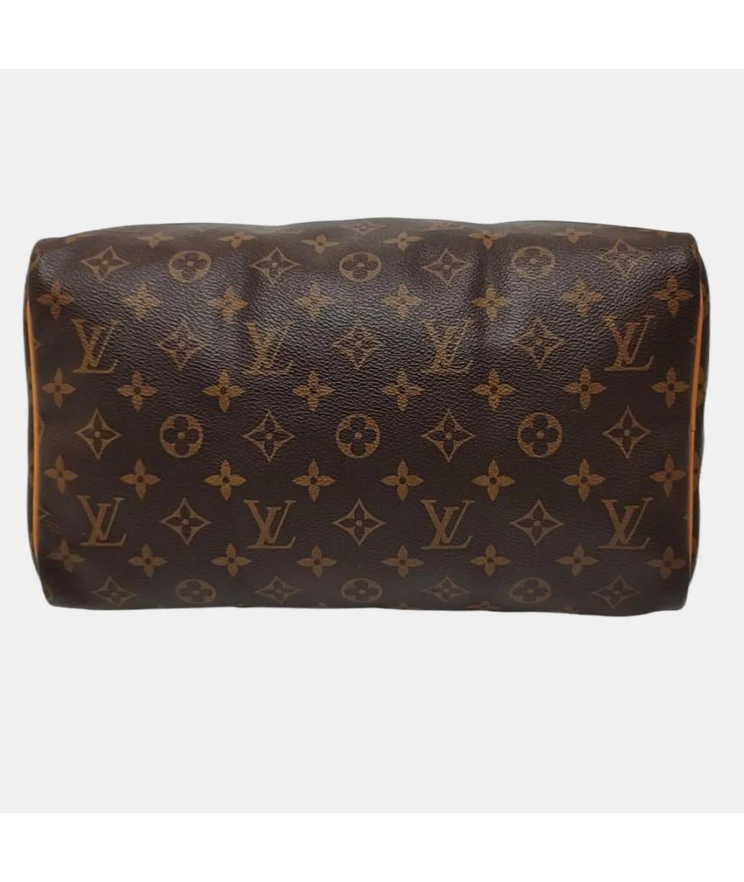 LOUIS VUITTON Коричневая кожаная сумка с короткими ручками, фото 5