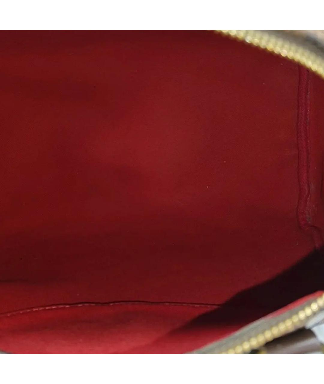 LOUIS VUITTON Коричневая кожаная сумка с короткими ручками, фото 5
