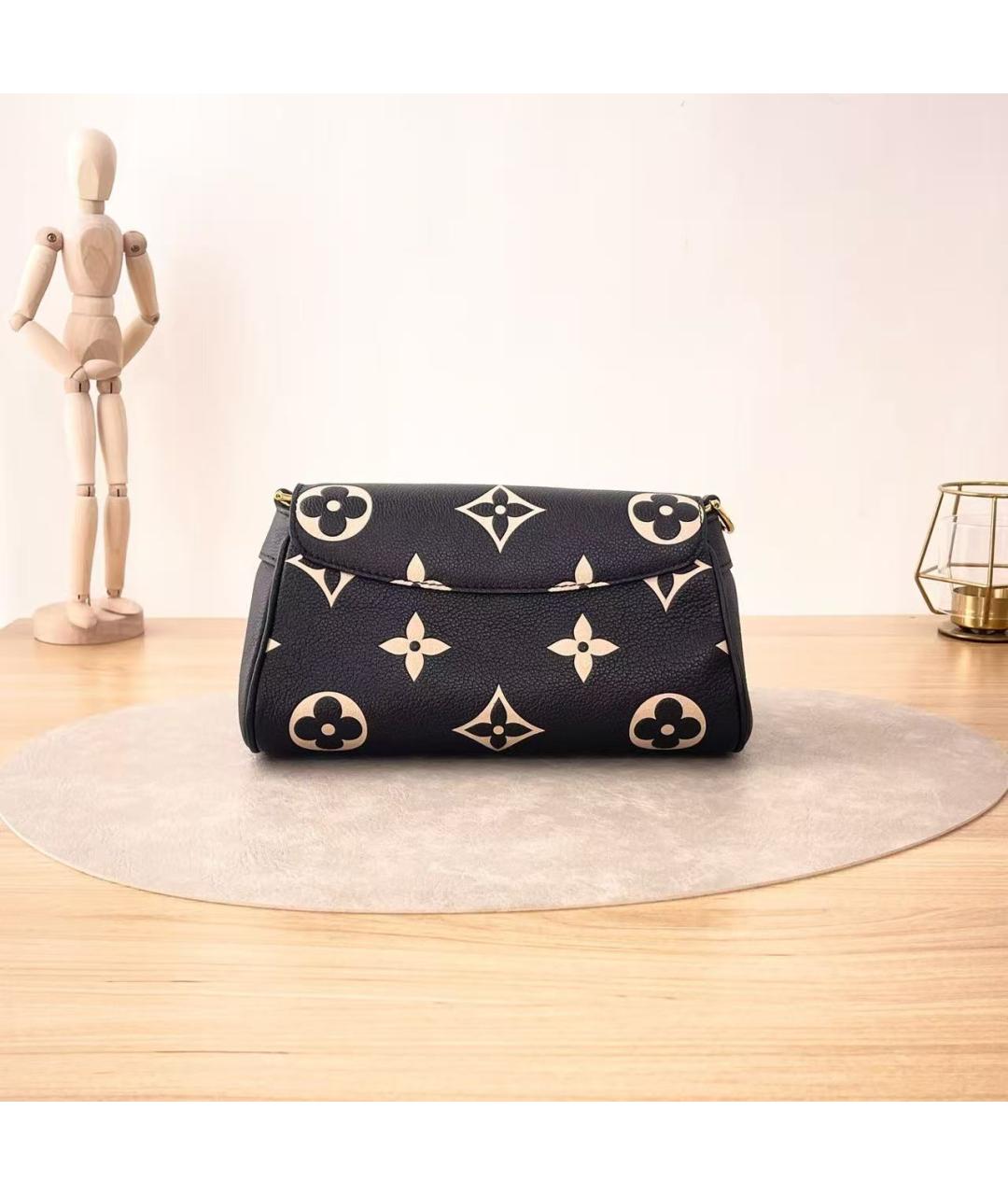 LOUIS VUITTON Черная кожаная сумка через плечо, фото 4