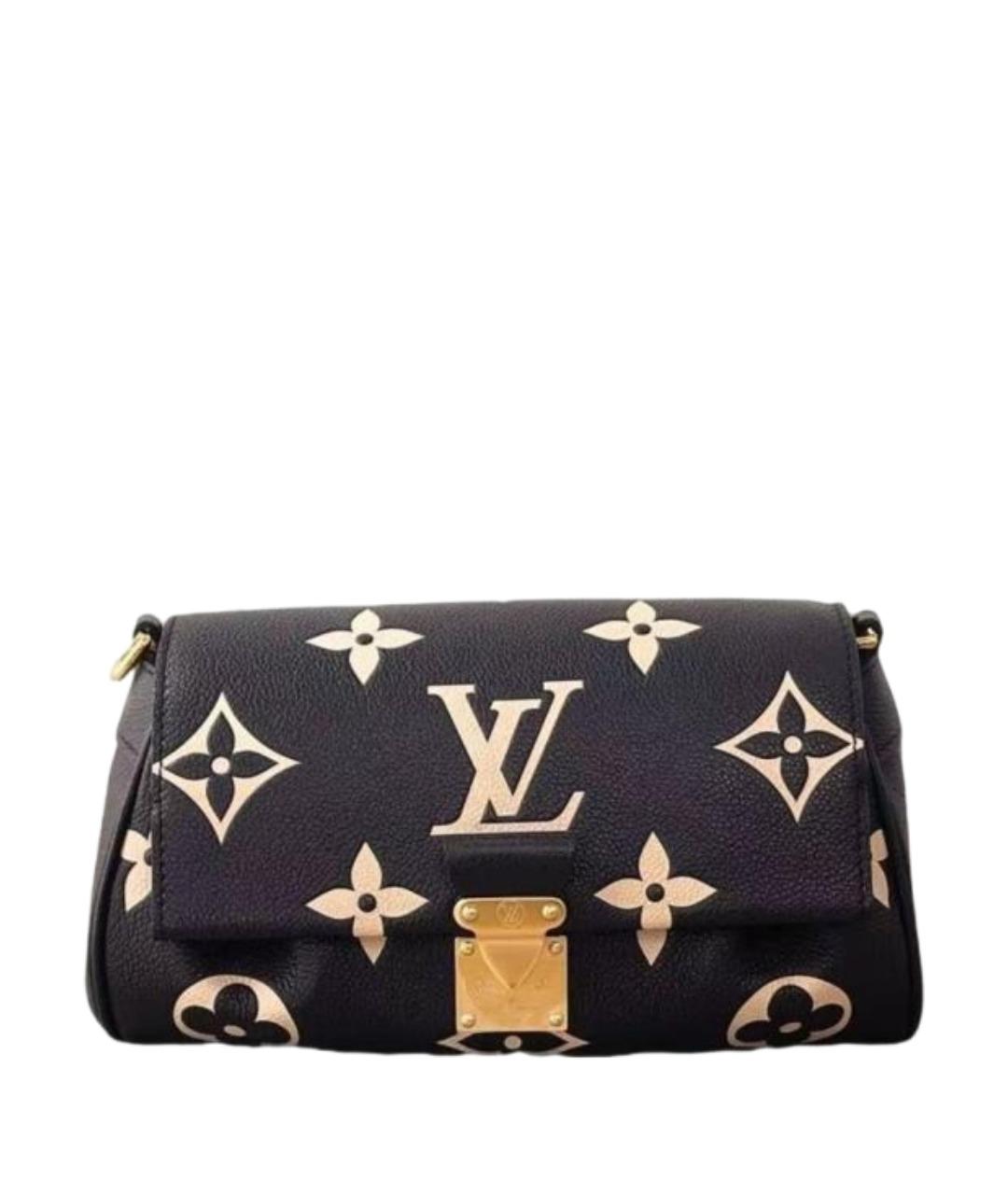 LOUIS VUITTON Черная кожаная сумка через плечо, фото 1