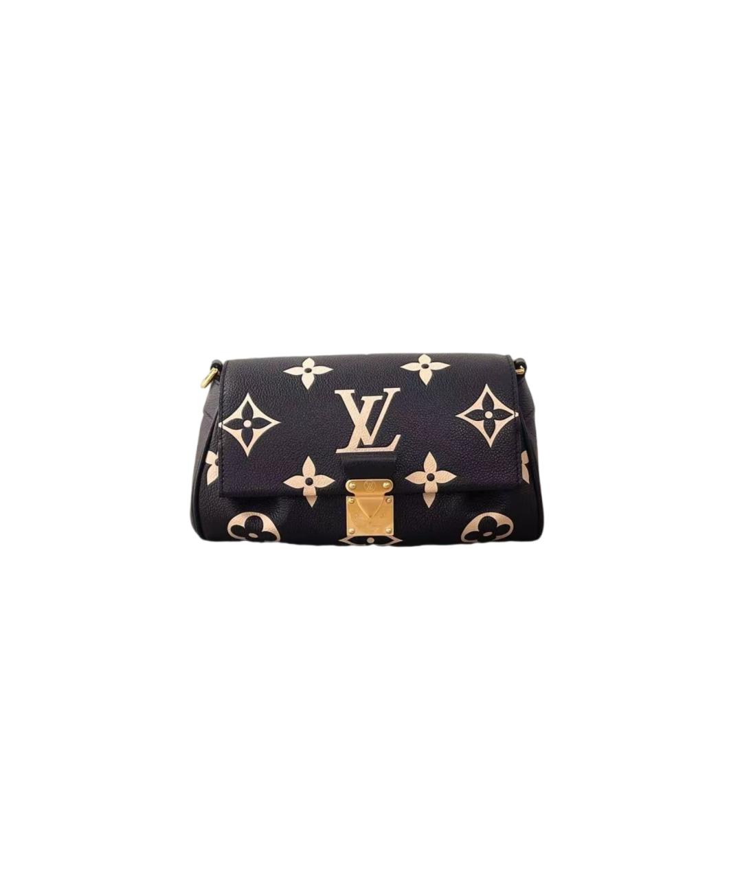 LOUIS VUITTON Черная кожаная сумка через плечо, фото 8