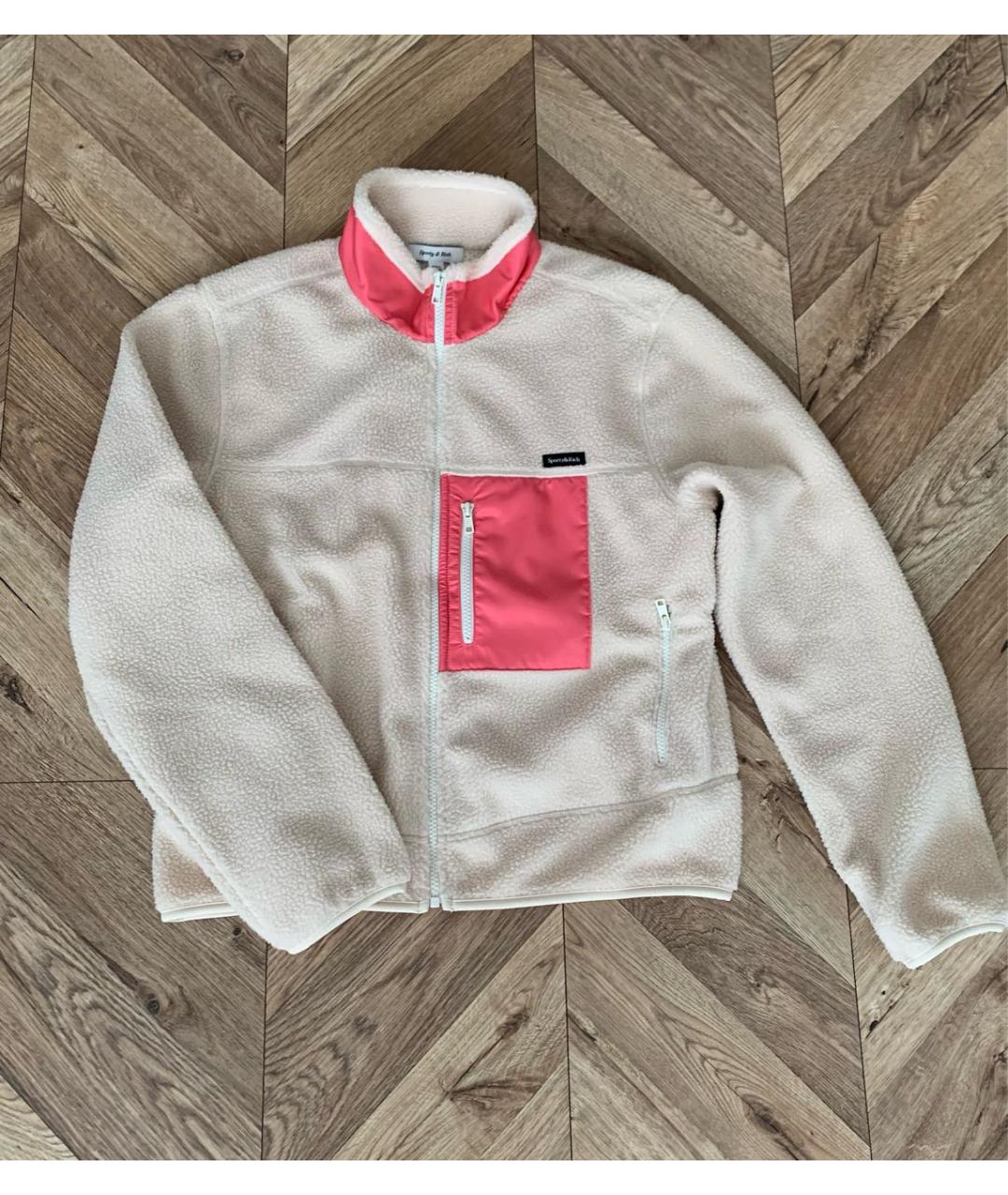 SPORTY AND RICH Бежевая полиэстеровая спортивная куртка, фото 3