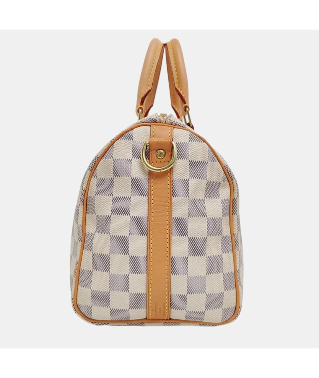 LOUIS VUITTON Бежевая кожаная сумка через плечо, фото 3