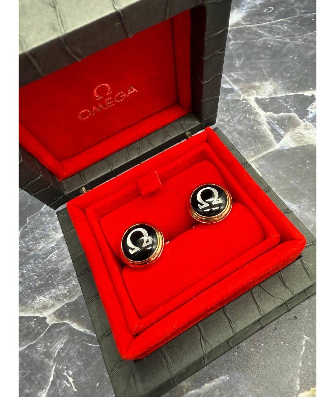 OMEGA Золотые запонки из розового золота, фото 7
