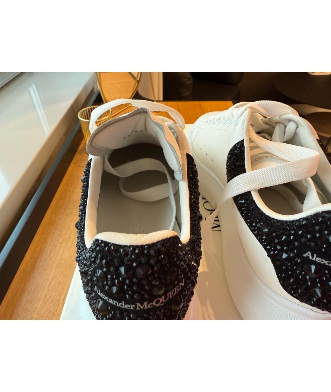 ALEXANDER MCQUEEN Белые кожаные низкие кроссовки / кеды, фото 7