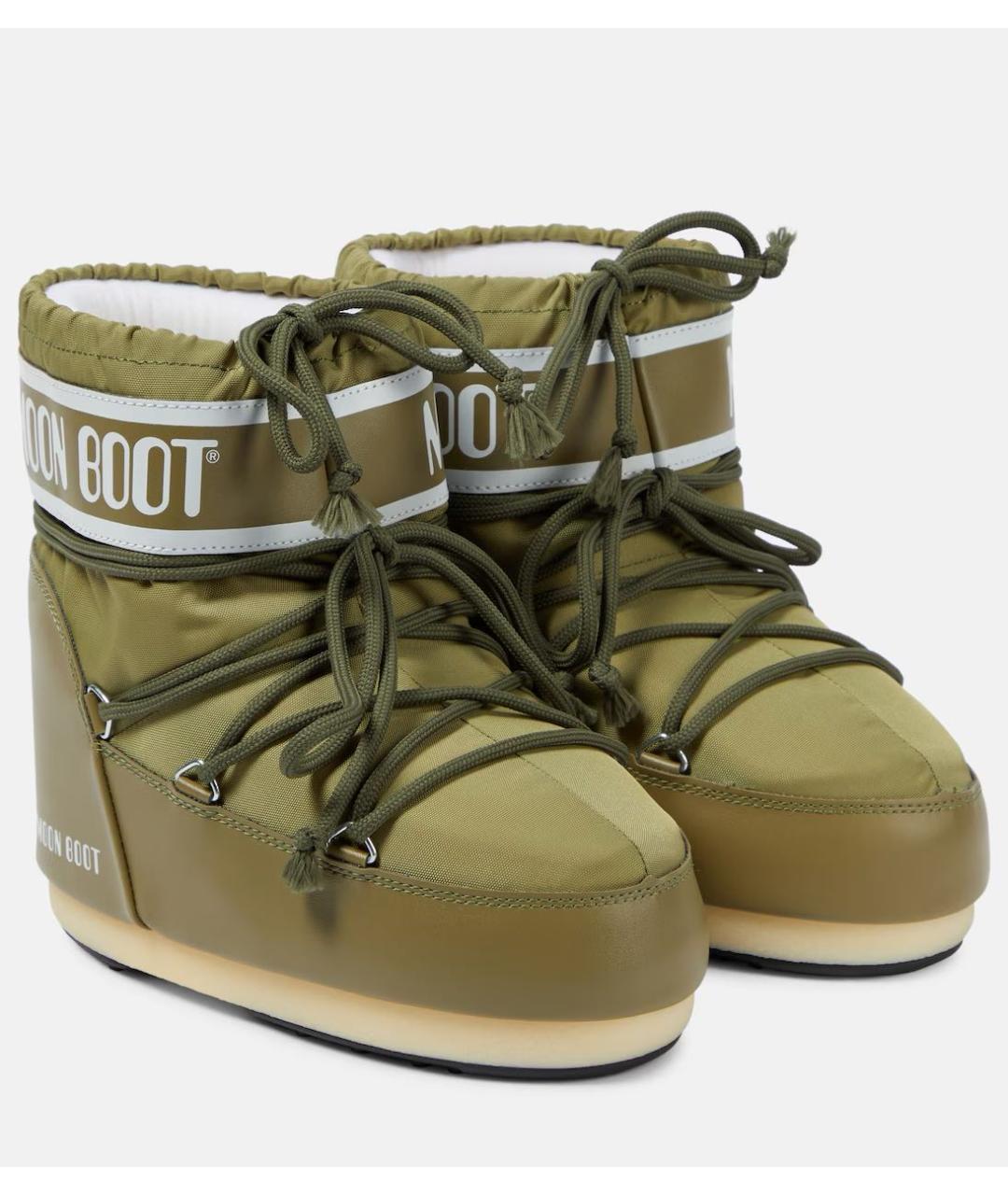 MOON BOOT Хаки текстильные ботинки, фото 6