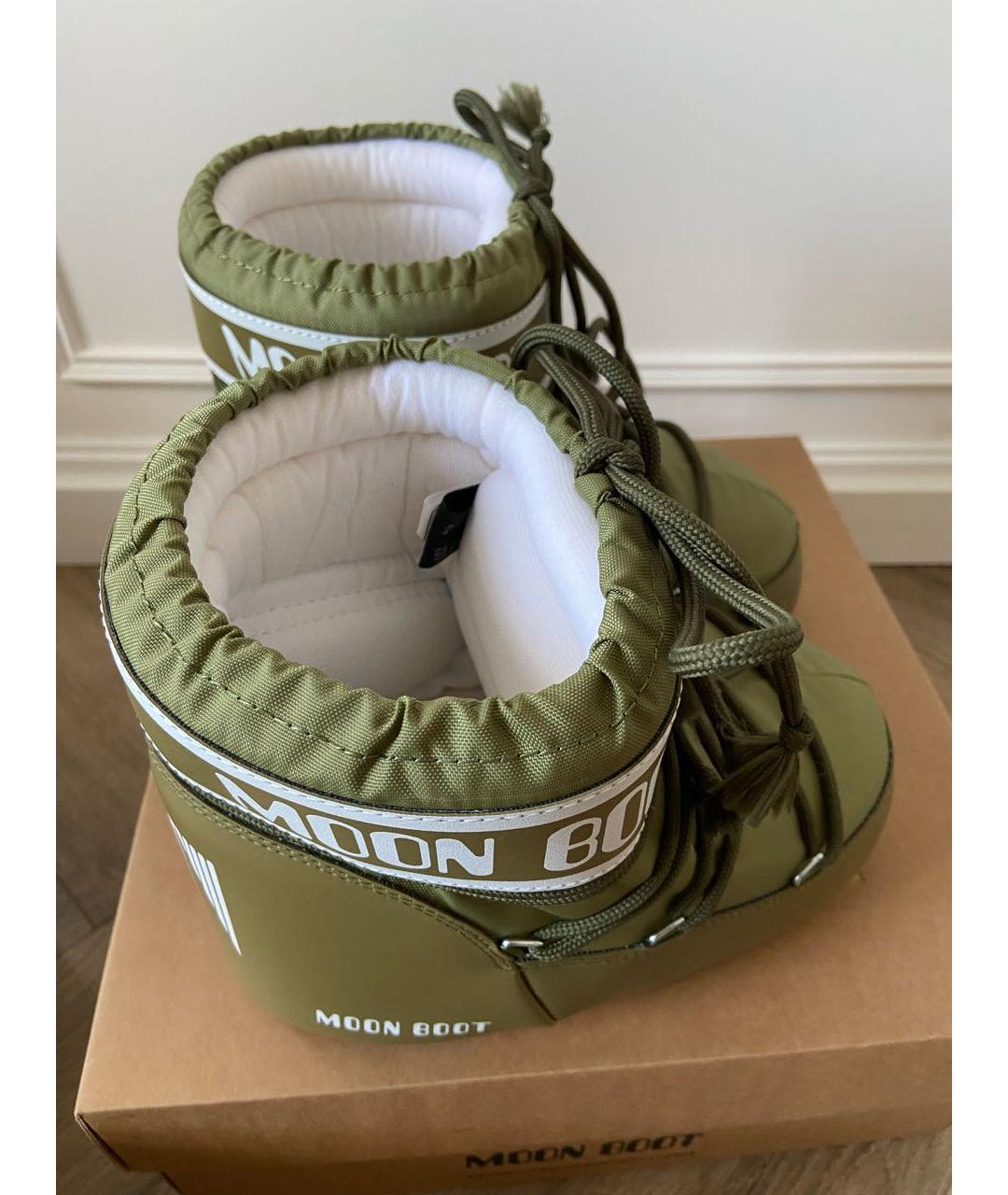 MOON BOOT Хаки текстильные ботинки, фото 2