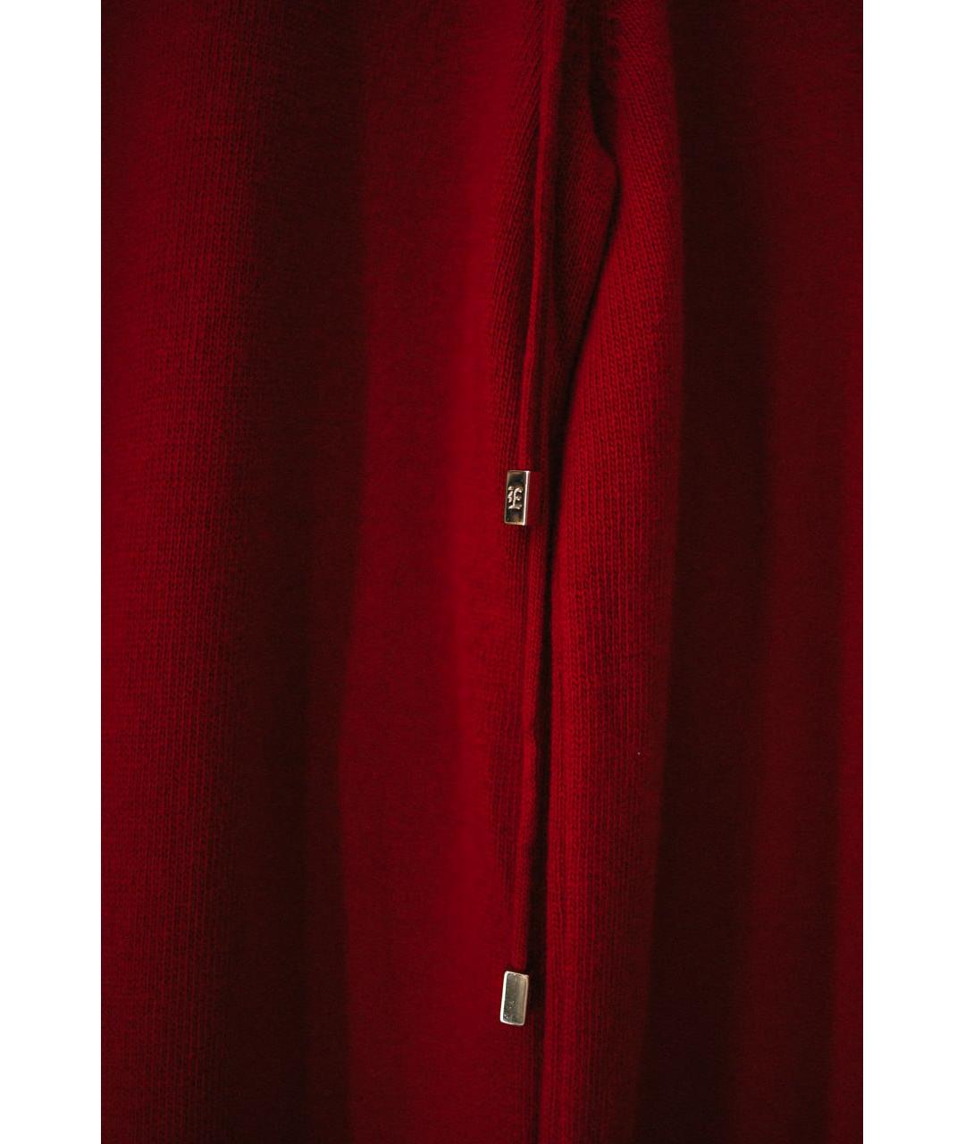 ERMANNO SCERVINO Красные вискозные прямые брюки, фото 4