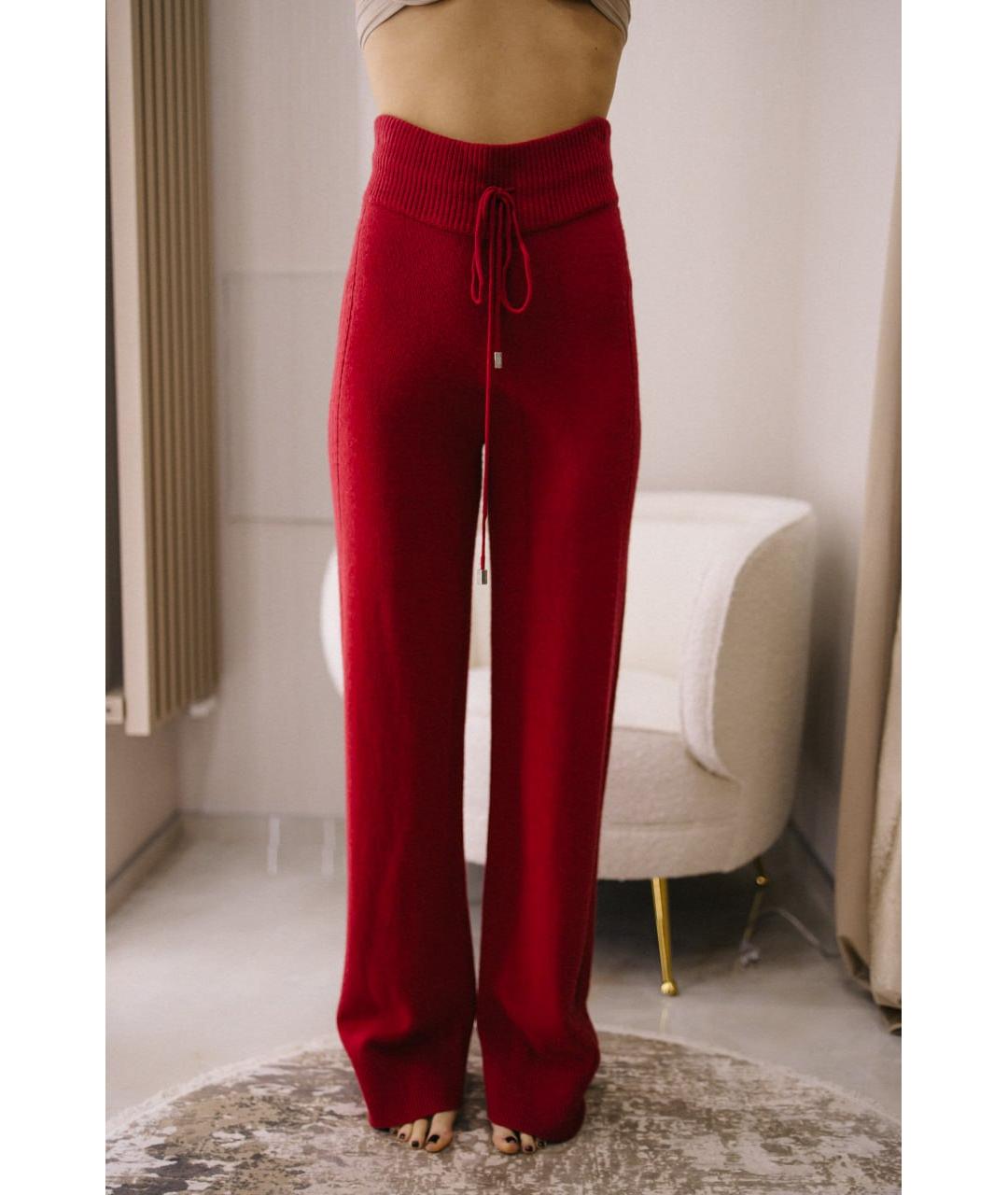 ERMANNO SCERVINO Красные вискозные прямые брюки, фото 7