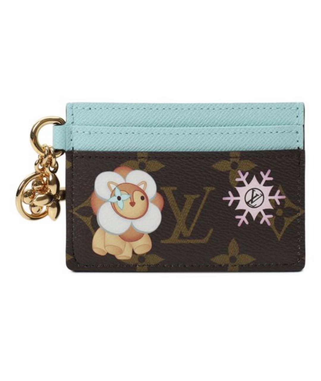 LOUIS VUITTON Коричневый кожаный кардхолдер, фото 1