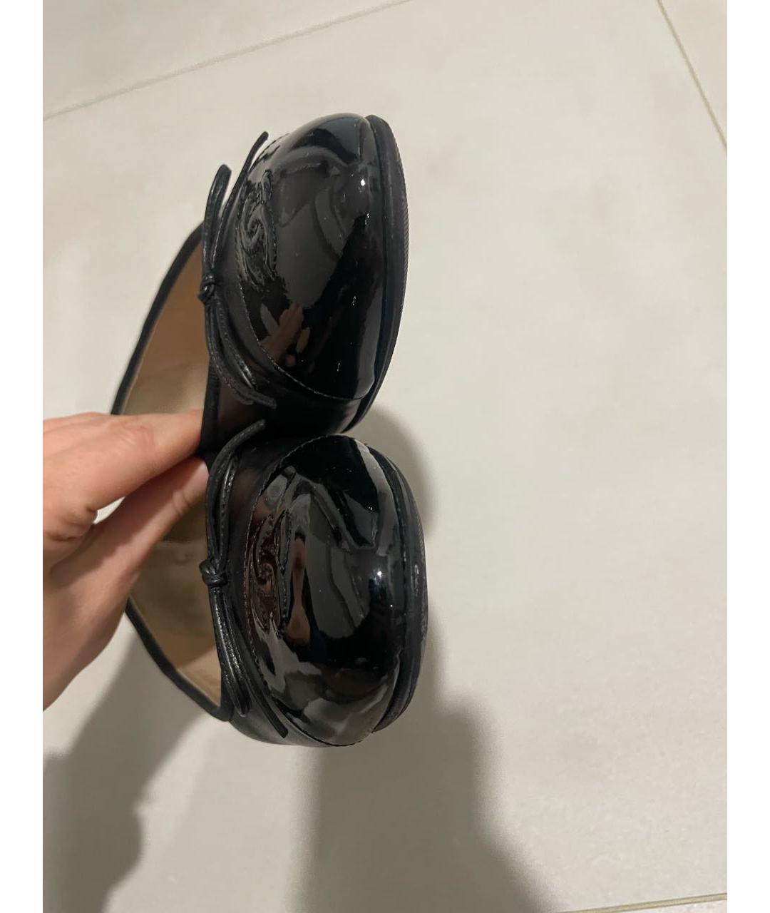 CHANEL Черные кожаные балетки, фото 7