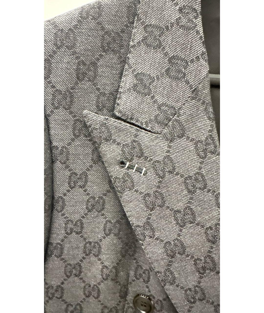 GUCCI Темно-синий шерстяной жакет/пиджак, фото 6