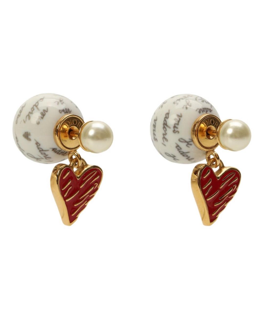 CHRISTIAN DIOR Белые серьги, фото 2