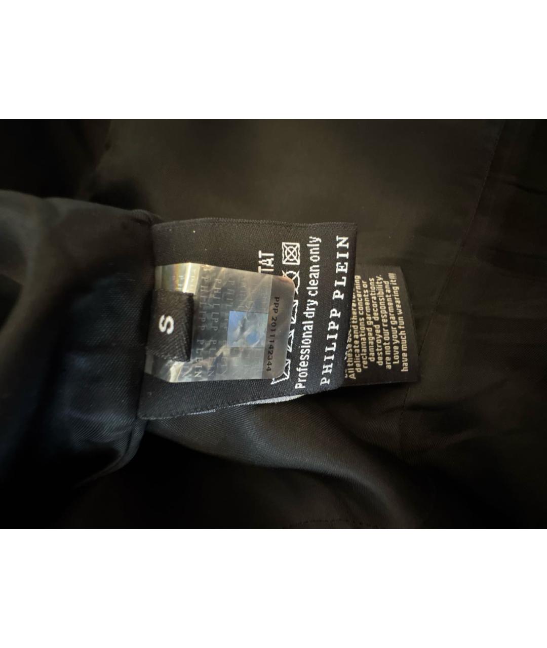 PHILIPP PLEIN Черное кожаное коктейльное платье, фото 7