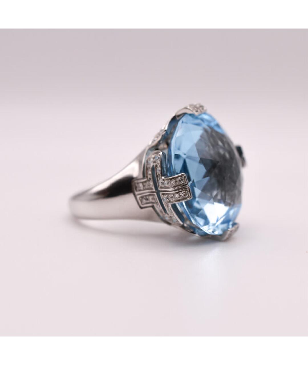 BVLGARI Голубое кольцо из белого золота, фото 3