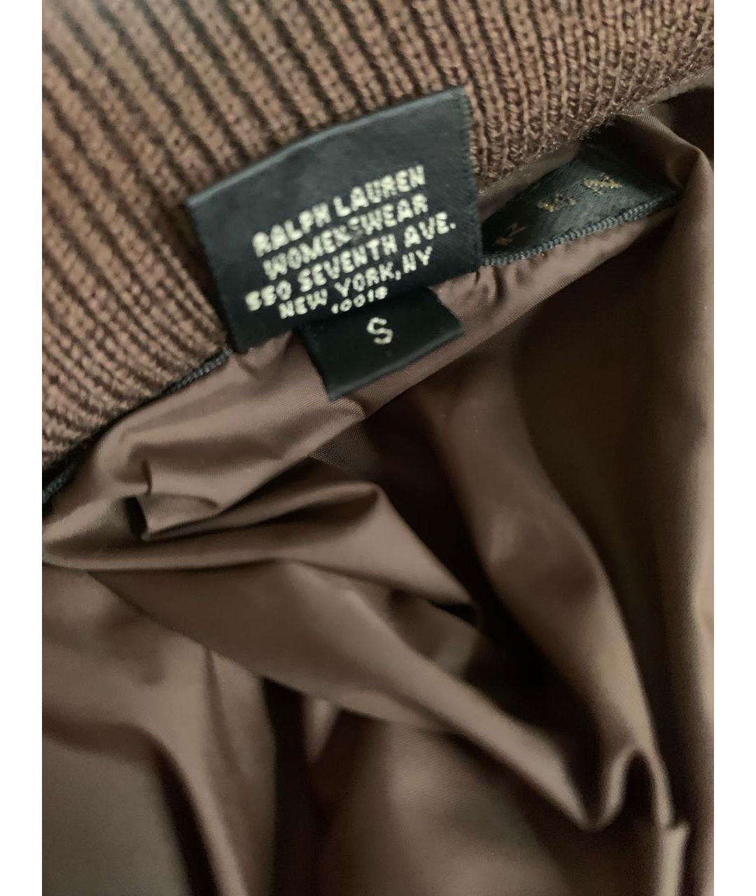 RALPH LAUREN Коричневый кожаный пуховик, фото 7