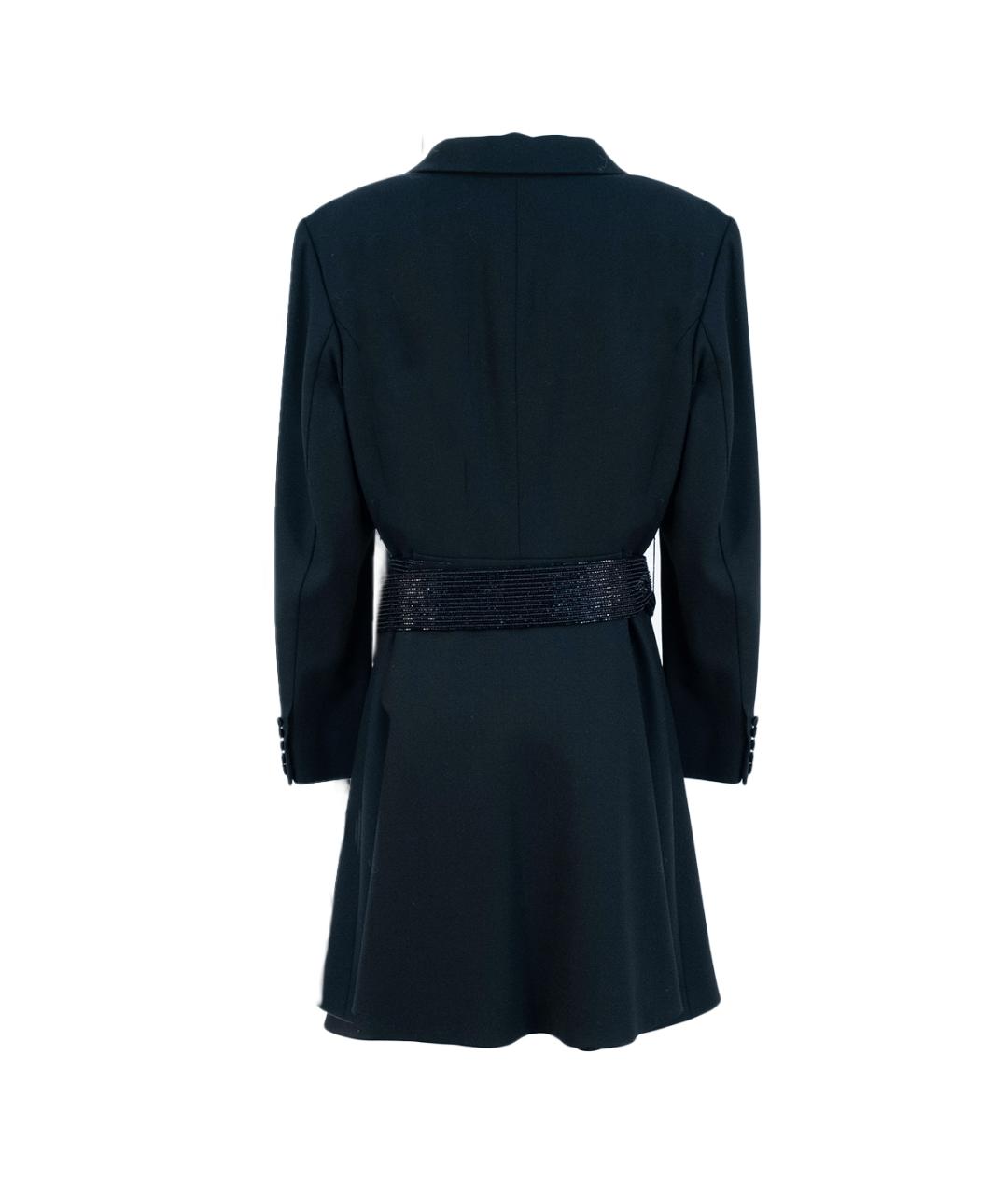 SAINT LAURENT Черное шерстяное повседневное платье, фото 2