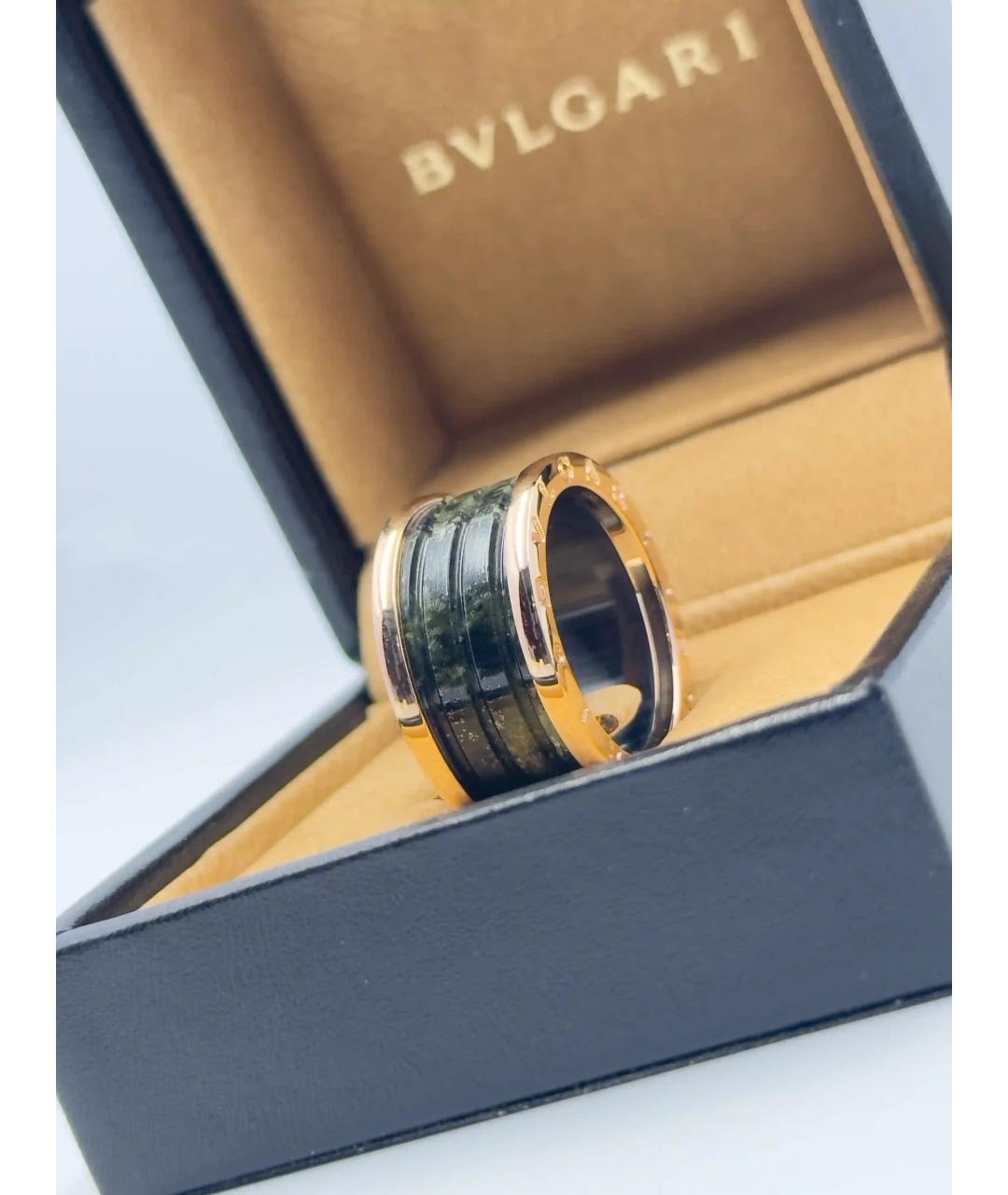 BVLGARI Зеленые кольцо из розового золота, фото 4