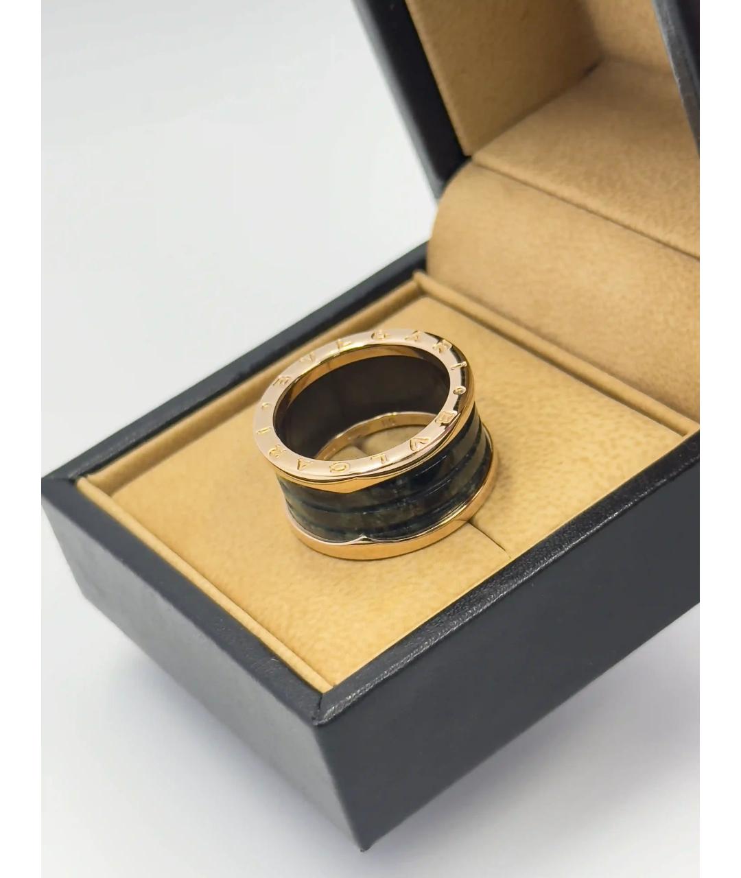 BVLGARI Зеленые кольцо из розового золота, фото 3