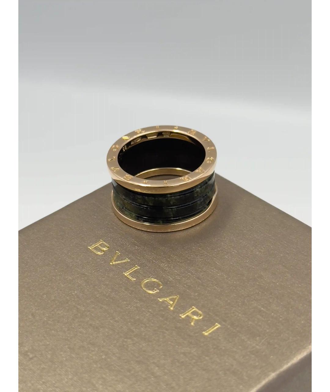 BVLGARI Зеленые кольцо из розового золота, фото 2