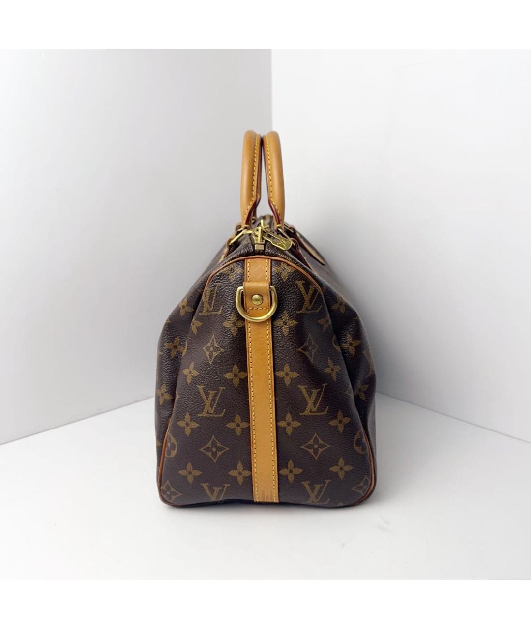 LOUIS VUITTON Коричневая кожаная сумка через плечо, фото 4